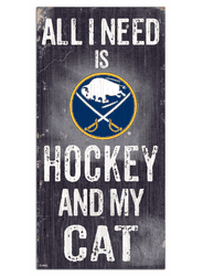 Buffalo Sabres Hockey and My Cat 6x12 Sign