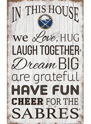 Buffalo Sabres In This House 11x19 Sign