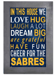 Buffalo Sabres In This House 11x19 Sign