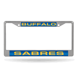 Buffalo Sabres Laser Chrome Frame - Blue Bkg