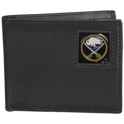 Buffalo Sabres Leather Bi-fold Wallet Packaged in Gift Box