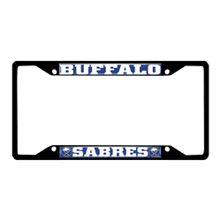 Buffalo Sabres Metal License Plate Frame Black Finish