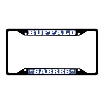 Buffalo Sabres Metal License Plate Frame Black Finish