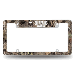 Buffalo Sabres Mossy Oak 12" x 6" Chrome All Over Automotive License Plate Frame