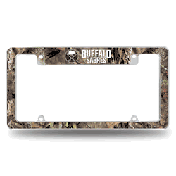 Buffalo Sabres Mossy Oak 12" x 6" Chrome All Over Automotive License Plate Frame for Car/Truck/SUV
