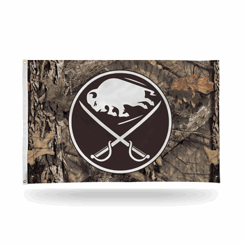 Buffalo Sabres / Mossy Oak Camo Break-Up Country Banner Flag (3X5)