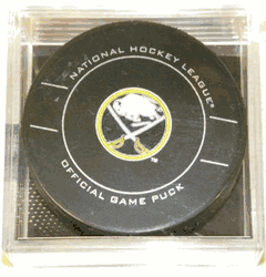 Buffalo Sabres NHL Hockey Official Game Puck IN CUBE