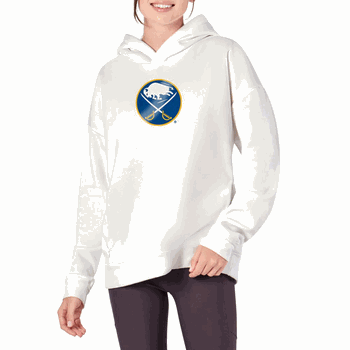 Buffalo Sabres NHL Kadi Hoodie with Zipper Pockets White Medium