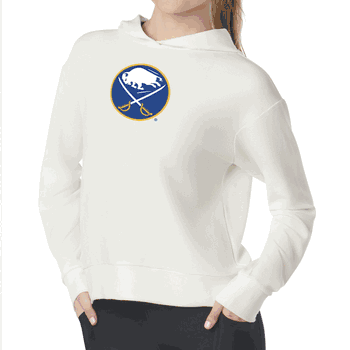 Buffalo Sabres NHL Kadi Waffle Hoodie Coconut Cream Large
