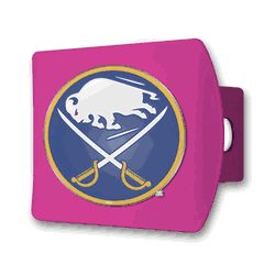 Buffalo Sabres Pink Metal Hitch Cover with  3D Color Emblem