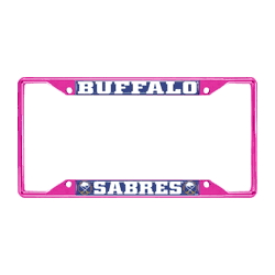 Buffalo Sabres Pink Metal License Plate Frame - 6.25"x12.25"