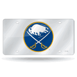 Buffalo Sabres Primary Logo Silver Laser Cut Auto Tag