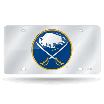 Buffalo Sabres Primary Logo Silver Laser Cut Auto Tag