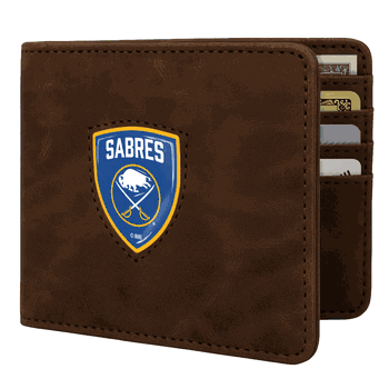 Buffalo Sabres Shield Wallet - Brown