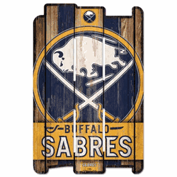 Buffalo Sabres Sign 11x17 Wood Fence Style