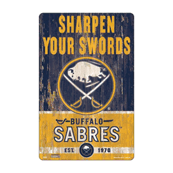 Buffalo Sabres Sign 11x17 Wood Slogan Design