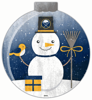 Buffalo Sabres Snowglobe 12in Wall Art