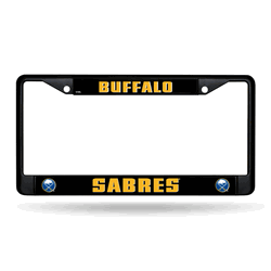 Buffalo Sabres Standard Black Chrome Frame with Plastic Inserts 12" x 6" Car/Truck Auto Accessory