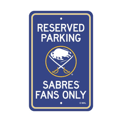 Buffalo Sabres Team Color Reserved Parking Sign Dcor 18in. X 11.5in. Lightweight