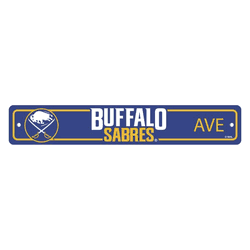 Buffalo Sabres Team Color Street Sign Dcor 4in. X 24in. Lightweight