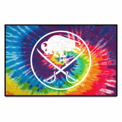 Buffalo Sabres Tie Dye Starter Mat Accent Rug - 19in. x 30in.