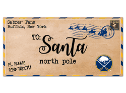 Buffalo Sabres To Santa 6x12 Sign