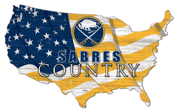 Buffalo Sabres USA Shape Flag Cutout