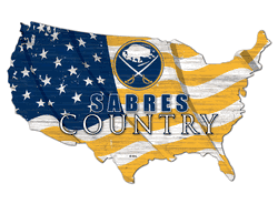 Buffalo Sabres USA Shape Flag Cutout