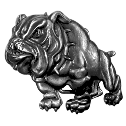 Bulldog Antiqued Belt Buckle