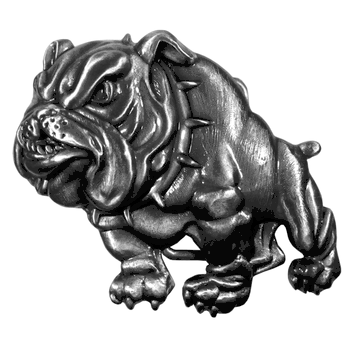 Bulldog Antiqued Belt Buckle