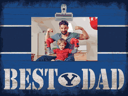 BYU Cougars 10" x 8" Best Dad with Stripe Clip Frame