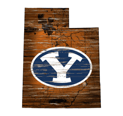 BYU Cougars 12" Mini Roadmap State Sign