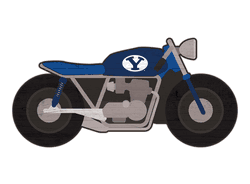 BYU Cougars 12" Motorcycle Cutout Wood Sign