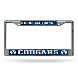 BYU Cougars  12" x 6" Chrome Frame With Decal Inserts