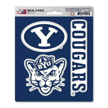BYU Cougars 3 Piece Decal Sticker Set