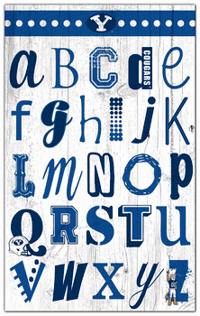 BYU Cougars Alphabet 11x19 Sign