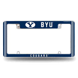 Byu Cougars Alternate Design All Over Chrome Frame