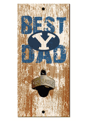 BYU Cougars Best Dad Bottle Opener Wood Sign