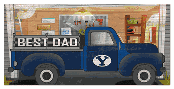 BYU Cougars Best Dad Truck 6x12 Sign