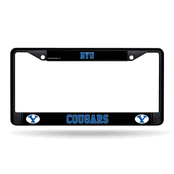 BYU Cougars  Black Chrome Frame with Decal Inserts 12