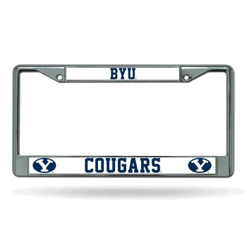BYU Cougars Standard Chrome Frame with Plastic Inserts 12
