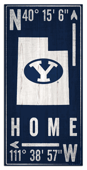 BYU Cougars Coordinate 6x12 Sign