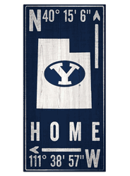 BYU Cougars Coordinate 6x12 Sign