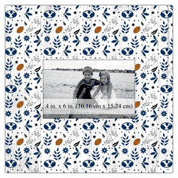BYU Cougars Floral Pattern 10x10 Frame