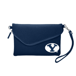BYU Cougars Fold Over Crossbody Pebble Navy