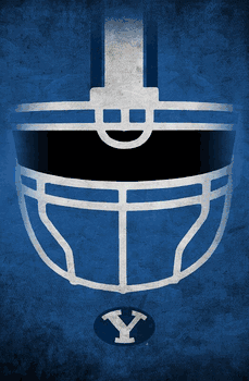 BYU Cougars Ghost Helmet 17x26