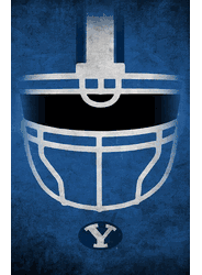 BYU Cougars Ghost Helmet 17x26