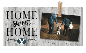 BYU Cougars Home Sweet Home Clothespin 6x12