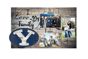 BYU Cougars I Love my Family Clip Frame
