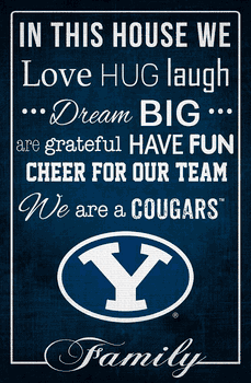 BYU Cougars In This House 17x26